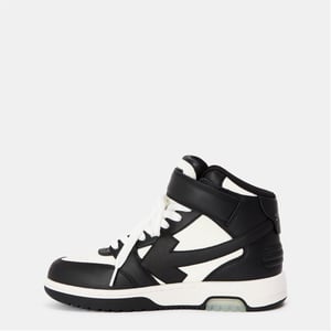 Women's Off White Out Of Office Hi Top Sneakers in White/Black