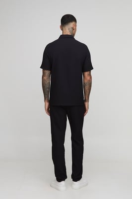 Tall Pleated Regular Fit Polo & Tapered Trouser Set
