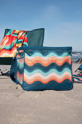 Patterned Lunch Cool Bag with Adjustable Shoulder Straps Lightweight Multicolour