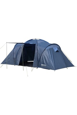 Holiday 4 Person Tent with Adjustable Peg Points Waterproof Camping Accessory Medium Blue