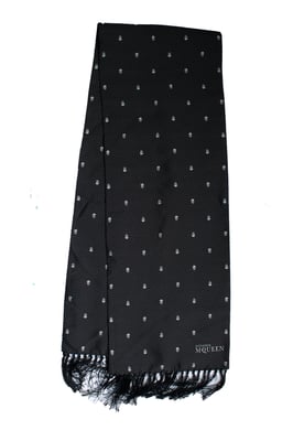 Alexander McQueen, dotted skull tuxedo scarf