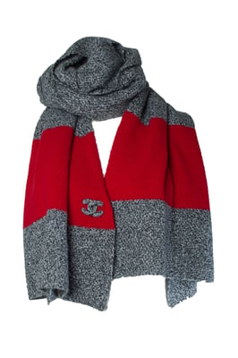 Chanel, Oversized kashmirscarf med cc-logotyp