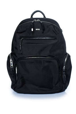 BOSS, rugzak met leren details