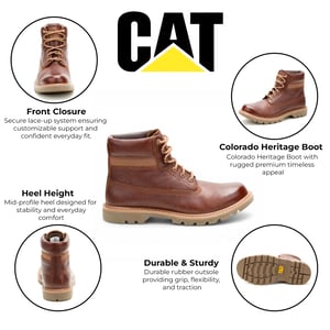 CAT (Caterpillar) Colorado 2.0 Ginger Brown Läder Vandringsstövlar