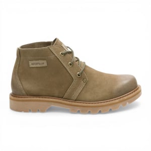 CAT (Caterpillar) Taupe Brown Leather Hiking Mid-Cut Chukka Ankle Boots - Grader