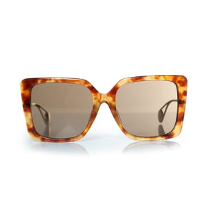 Gucci, Brown oversized Havana sunglasses