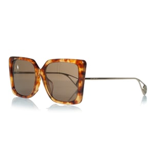 Gucci, Brown oversized Havana sunglasses