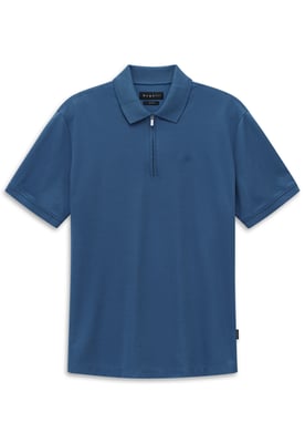 Bugatti Herren Poloshirt met korte ritssluiting
