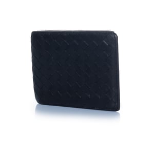 Bottega Veneta, intrecciato leather wallet in black