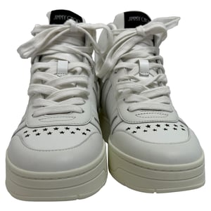Jimmy Choo Hawaii High-To Sneakers in White Leather