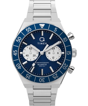 Timex Q Timex Continental Heren Horloge Zilverkleurig TW2Y55900
