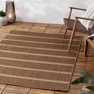 Yard Tala Stripe Jute Rug, Natural