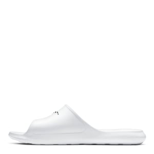Men's Nike Victori Shower Sliders in White/Black