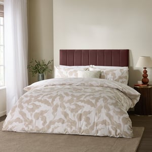 Hoem Lauro Printed Reversible Duvet Cover Set, Stone