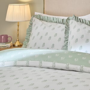 Wylder Ava Reversible Duvet Cover Set, White Sage