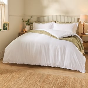 Wylder Tilly 100% Cotton Ruffle Duvet Cover Set, White
