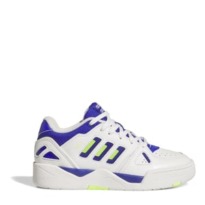 Men's adidas Midcity Low J Lace-Up Low Top Sneakers in Wht/Blue/Lem