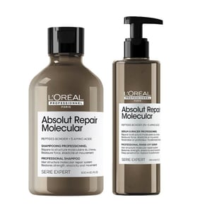 L'oreal Professionnel Serie Expert Absolut Repair Molecular Hair Shampoo 300ml & Rinse-off Serum 250ml Duo
