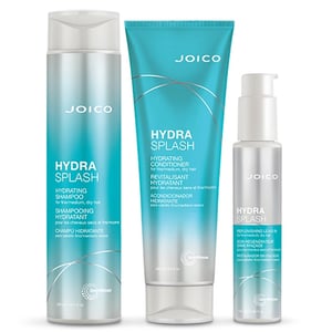 Joico Hydrasplash Hydrating Shampoo 300ml, Conditioner 250ml & Replenishing Leave-in 100ml Pack