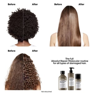 L'oréal Professionnel Serie Expert Absolut Repair Molecular Hair Shampoo 300ml, Leave-in-mask 100ml And Rinse-off Serum 250ml Pack