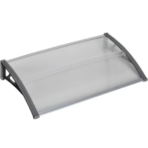 4goodz Deurluifel afdak 110x60 cm met uv- regen- en zonbescherming grijs