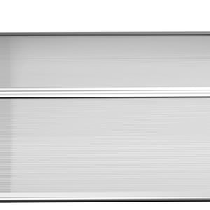 4goodz Deurluifel afdak 110x60 cm met uv- regen- en zonbescherming grijs