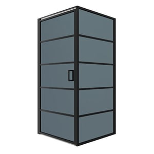Mirlux Douchecabine oris 90 x 200 zwart glas zwart
