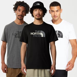 3 Pack The North Face Mens SS Easy T Shirt in Black/White/Grey