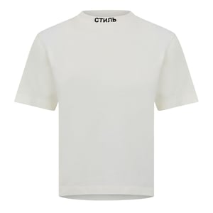 Women's Heron Preston Regular Fit Crew Neck Short Sleeve T-Shirt in White/Black