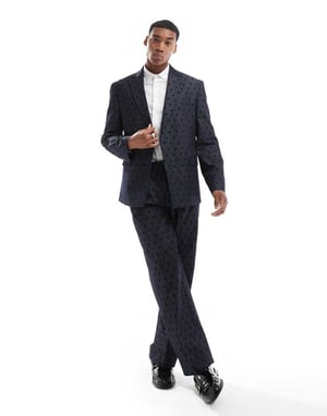 Viggo eriksen suit jacket in in denim heart co-ord