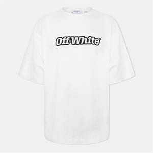 Men's Off White Outline Skte T in White-Black