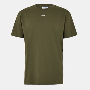 Men's Off White Off Stamp T in White Moss