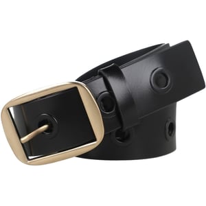 Accessories AllSaints Eyelet Leather Belt in Blk Wrm Brs