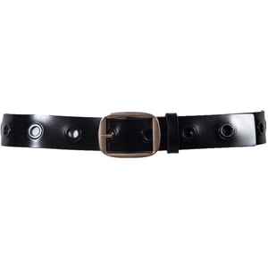 Accessories AllSaints Eyelet Leather Belt in Blk Wrm Brs