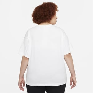 Women's Nike Essential Regular Fit Crew Neck T-Shirt in White/Black
