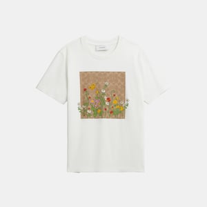 Floral Signature Square Classic T-Shirt In Organic Cotton