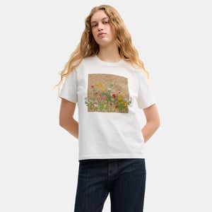 Floral Signature Square Classic T-Shirt In Organic Cotton