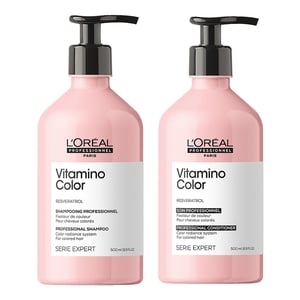 L'oreal Professionnel Vitamino Color Shampoo 500ml & Vitamino Color Conditioner 500ml Duo