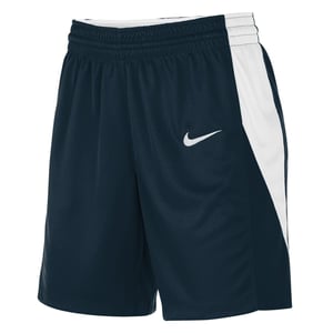 Women's Nike Team Stock Shorts in Obsidian/White