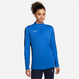Women's Nike Drill Zip Neck Regular Fit Sweatshirt in Blue/White