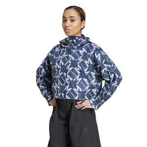 Women's adidas MUFC Cropped Relaxed Fit Athletic Top in Night Indigo