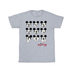 Disney Mens Mickey Mouse Many Faces T-shirt (Sport Grå)