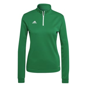 Women's adidas Zip Neck Funnel Neck Long Sleeve Sweatshirt in Green/White