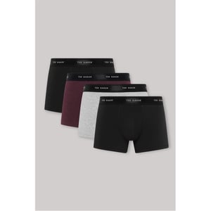 Men's Ted Baker 4 Pack Plain Design Trunk in Black/Multi
