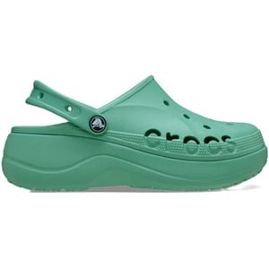 Women's Crocs Baya Platform Closed Toe Clogs in Jade Stone