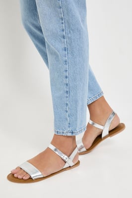 Fidelia Real Leather Flat Sandals