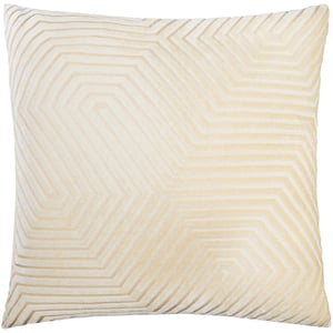 Paoletti Evoke Cut Velvet Cushion Cover, Ivory