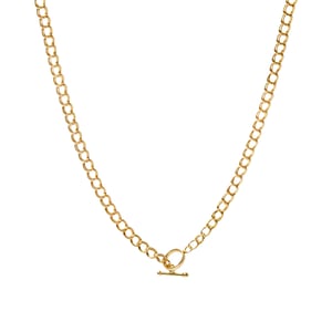 20" Rolled Gold Double Link T-Bar Necklace