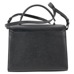 Saint Laurent Cassandra Medium Top Handle Bag in Black Leather