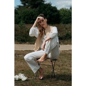 MAICAZZ Mouranti blouse sp26.20.516 sand stripe